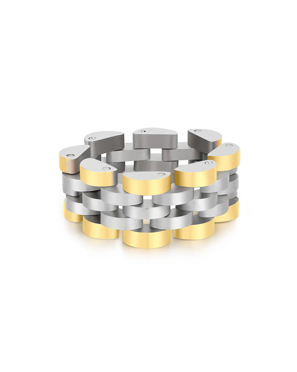 LAJ Two Tone Timepiece Ring