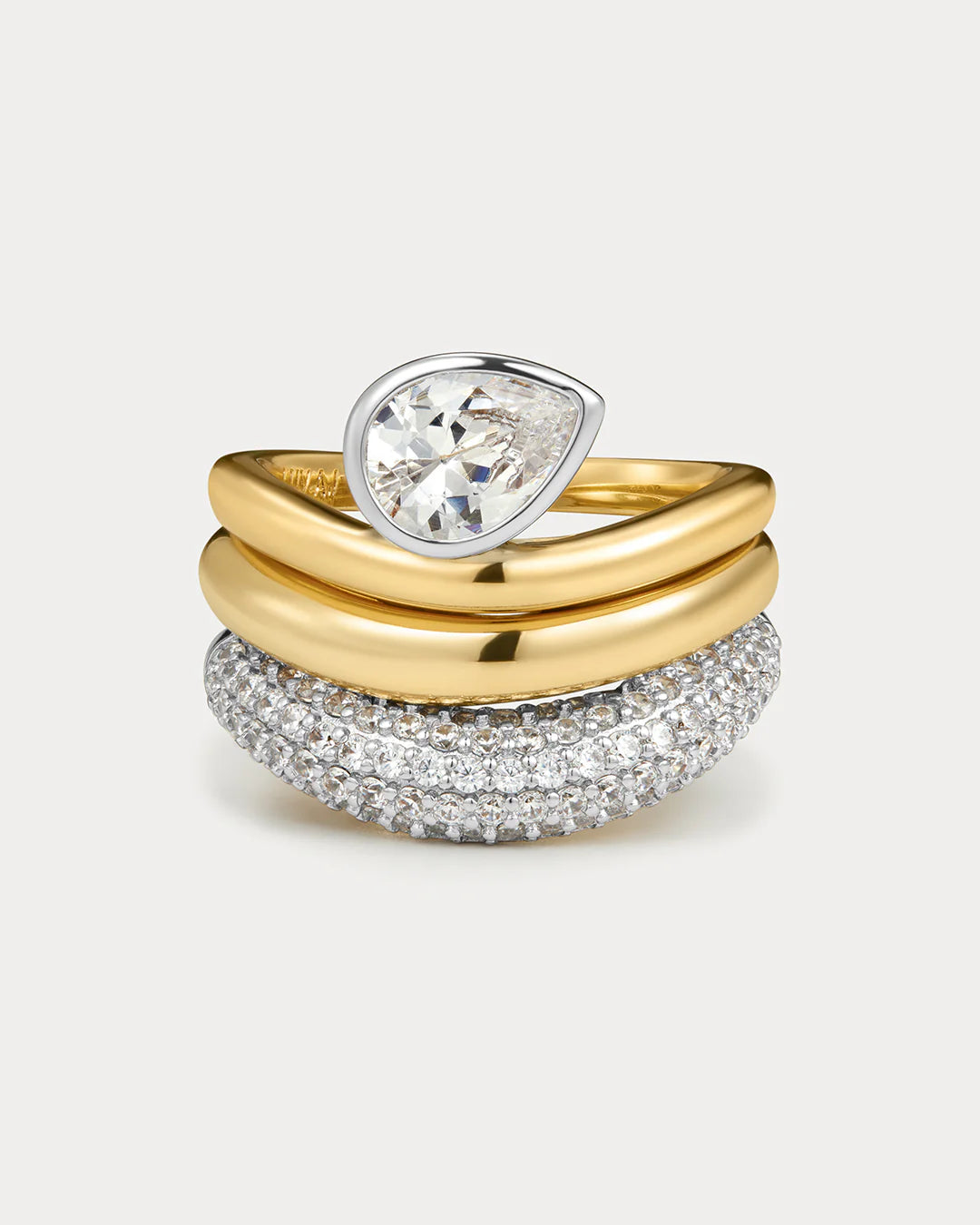 LAJ Marais Wave Ring Set