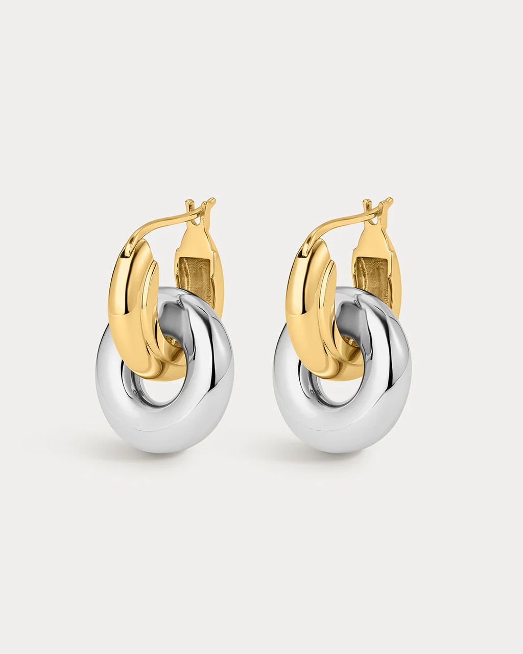 LAJ 2Tone Interlock Hoops