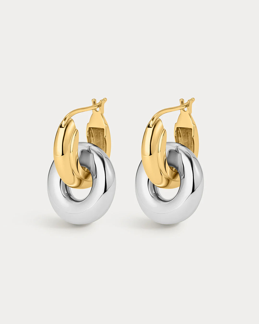 LAJ 2Tone Interlock Hoops