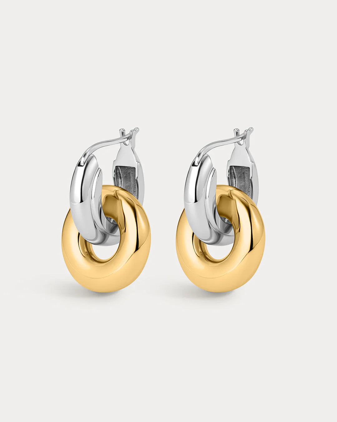 LAJ 2Tone Interlock Hoops