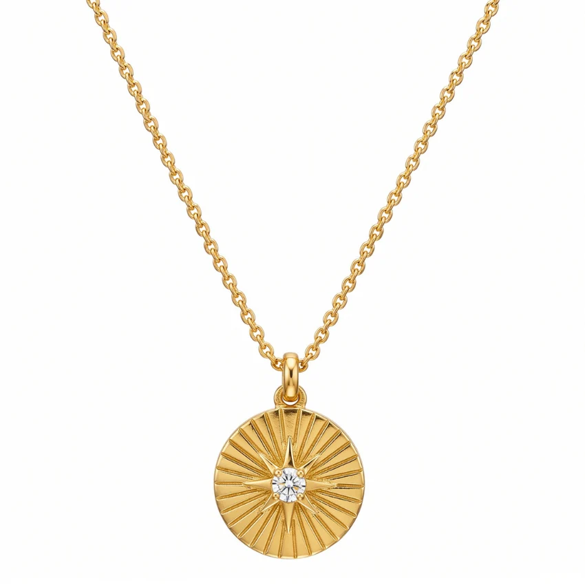 EV Rue Sunburst Disc Necklace