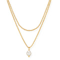 EV Jalen Double Chain Pearl Necklace
