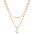 EV Jalen Double Chain Pearl Necklace