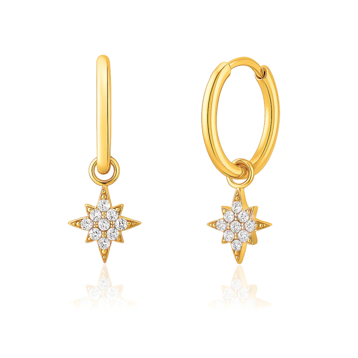 EV Neely North Star Huggie Hoop Earrings