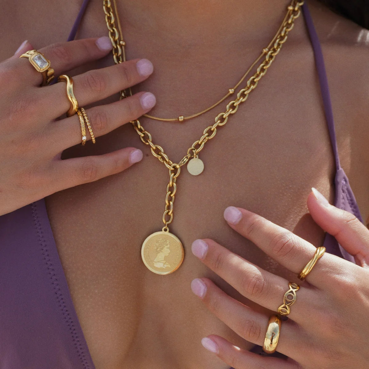EV Rozlyn Beaded Ball Chain Necklace