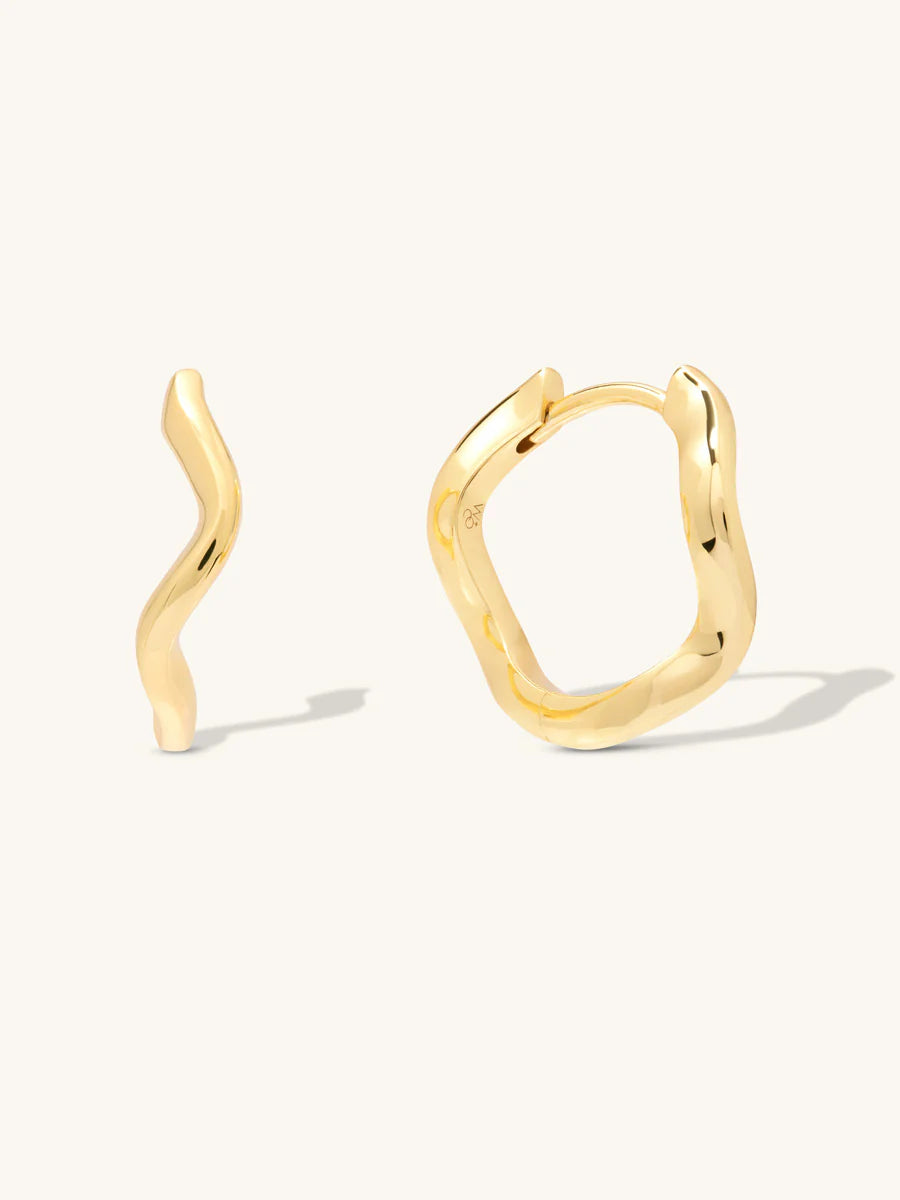 WCO Scallop Huggie Earrings