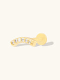 WCO Pave Curve Flat Back Earrings