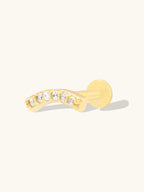 WCO Pave Curve Flat Back Earrings