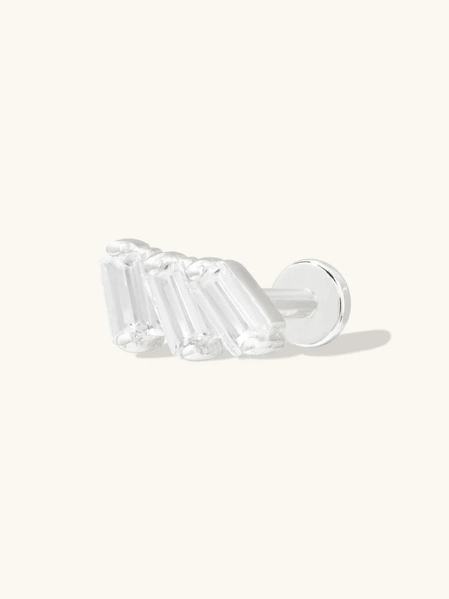 WCO Trio Baguette Flat Back Earrings