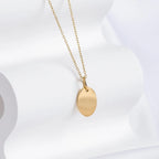 WCO Engravable Oval Necklace