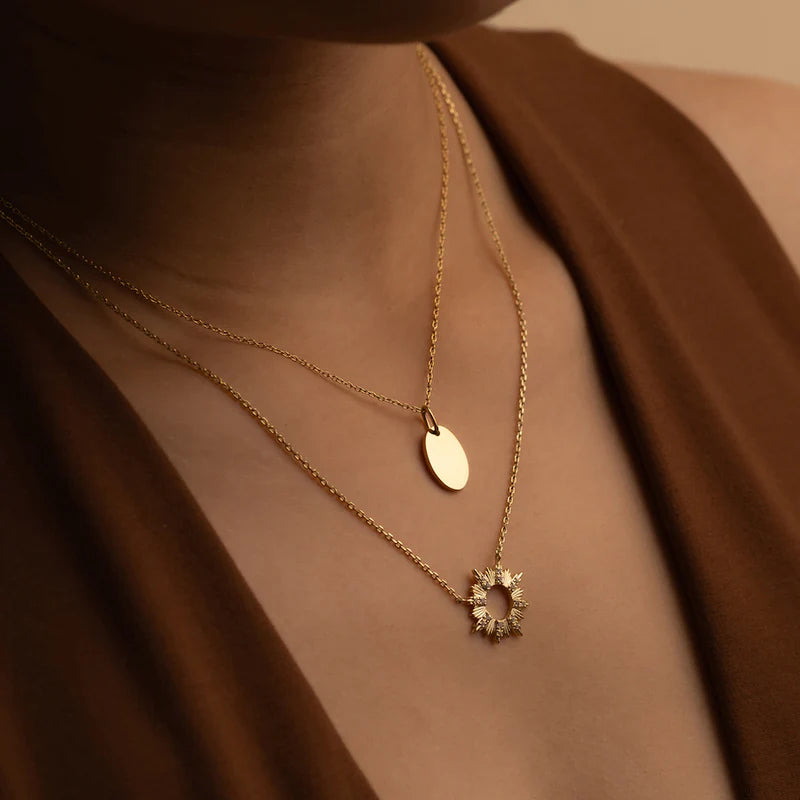 WCO Engravable Oval Necklace
