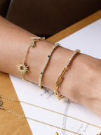WCO 925 Emerald Mini Tennis Chain Bracelet
