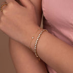 WCO 925 Multi Heart Bezel Bracelet