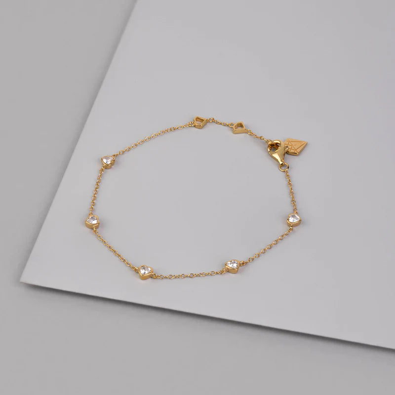 WCO 925 Multi Heart Bezel Bracelet