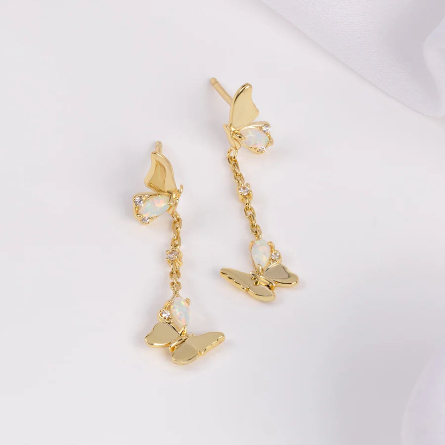 WCO Butterfly Opal Earrings