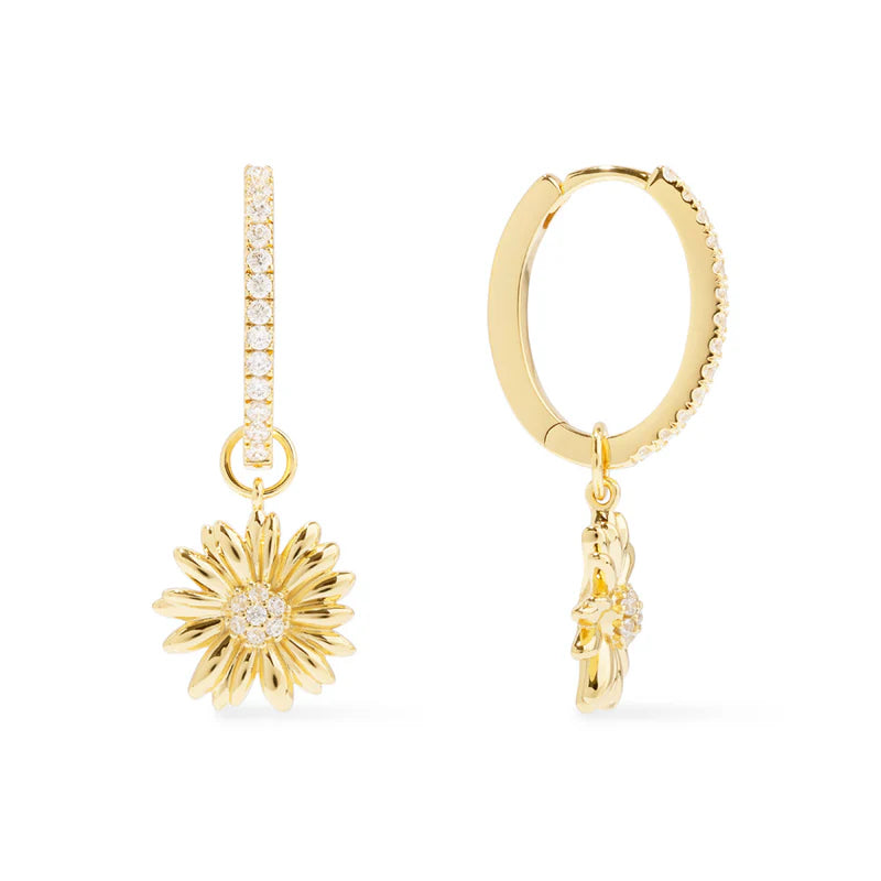 WCO Daisy Hoop Earrings