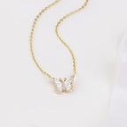 WCO Butterfly Pearl Necklace