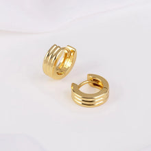 Load image into Gallery viewer, WCO Triple Band Baby Huggie Earrings
