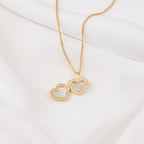 WCO Heart Pearl Locket Necklace