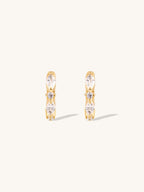 WCO Marquise Pave Huggie Earrings
