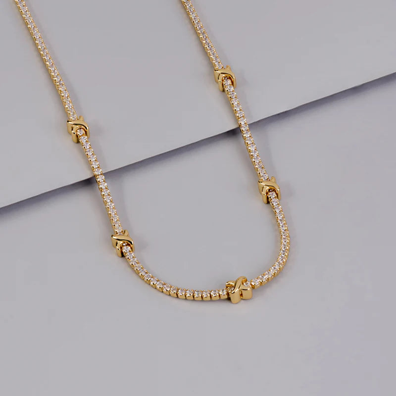 WCO Gold Vermeil Petite Tennis Necklace