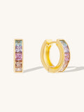 WCO Rainbow Gem Huggie Earrings