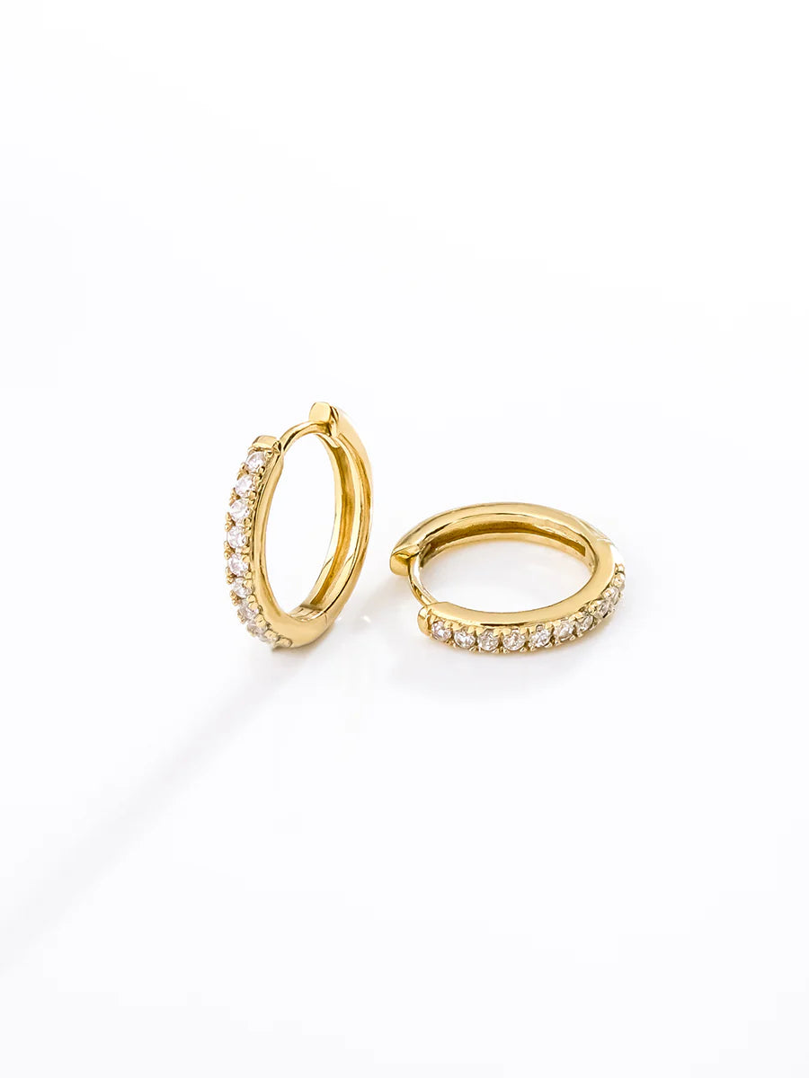 WCO Classic 10mm Pave Hoop Earrings