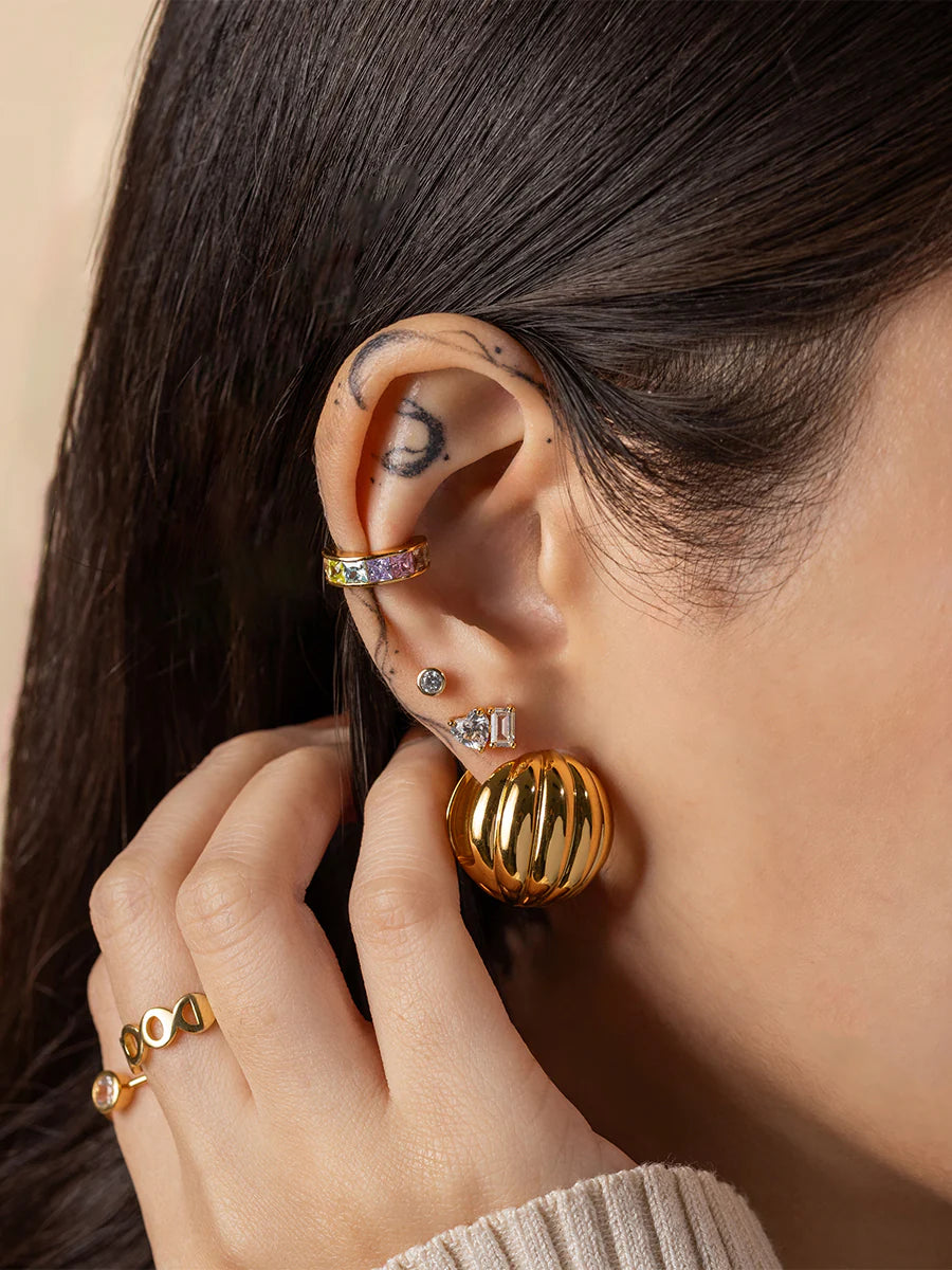 WCO Dome Ripple 20mm Earrings