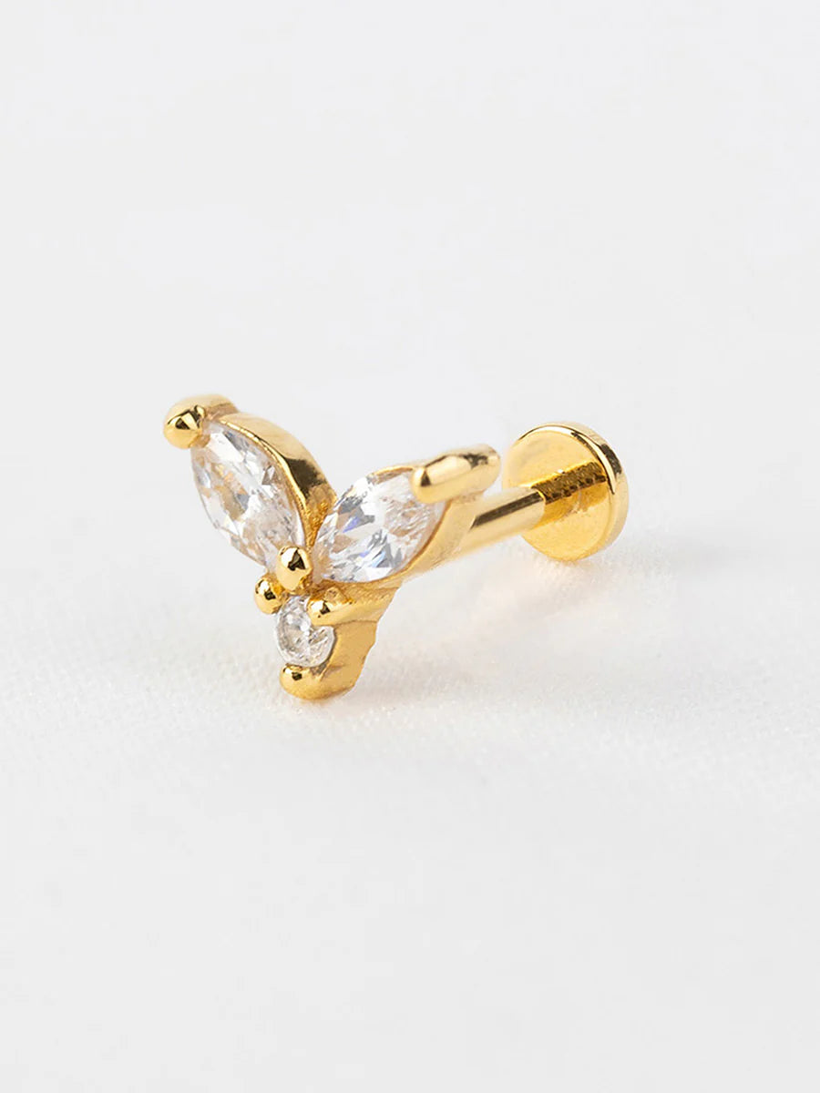 WCO Marquise Diamante Barbell Earring