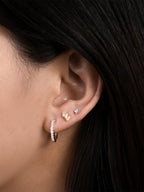 WCO Trio Baguette Flat Back Earrings