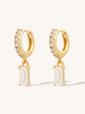 WCO Baguette Baby Huggie Earrings