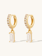 WCO Baguette Baby Huggie Earrings