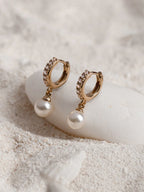 WCO Pave Pearl Baby Huggies