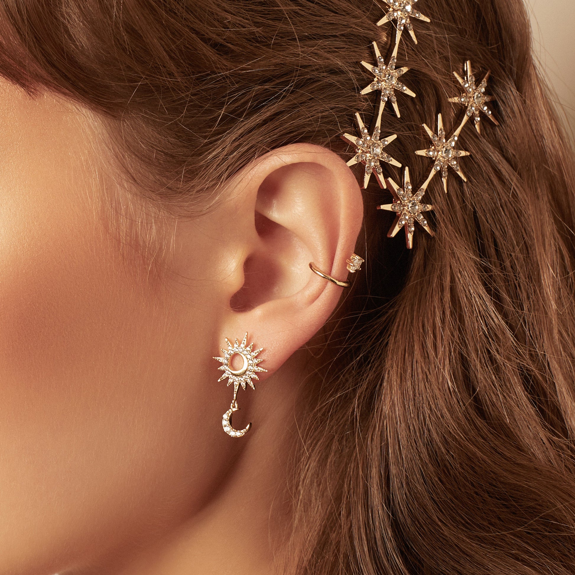 WCO Sunlit Crescent Drop Earrings