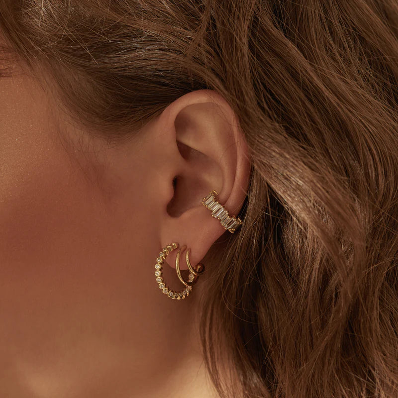 WCO Triple Pave Hoop Earrings