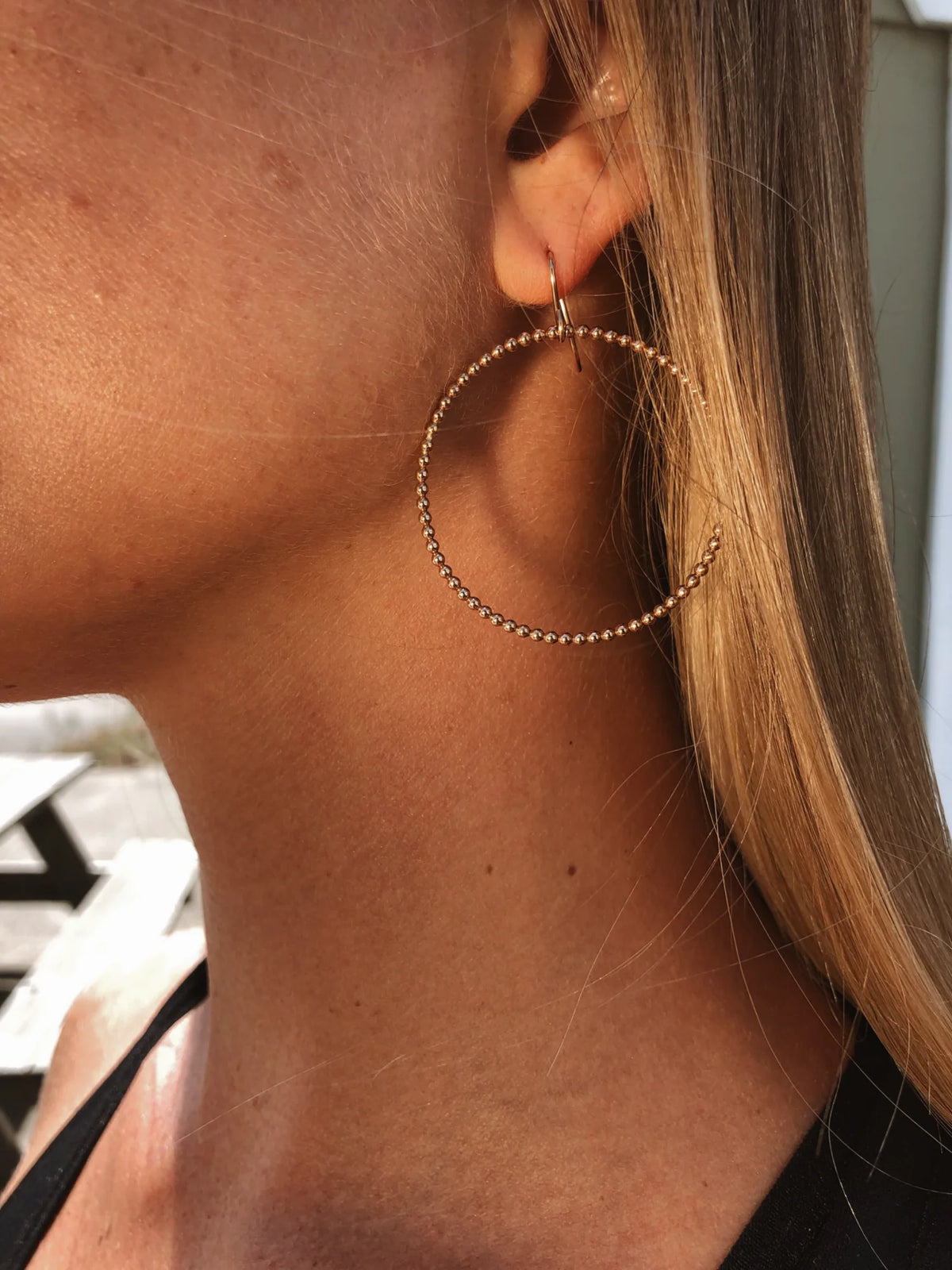 TOA Beaded Bigga Hoops