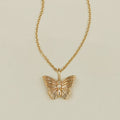MBM Butterfly Pendant Necklace