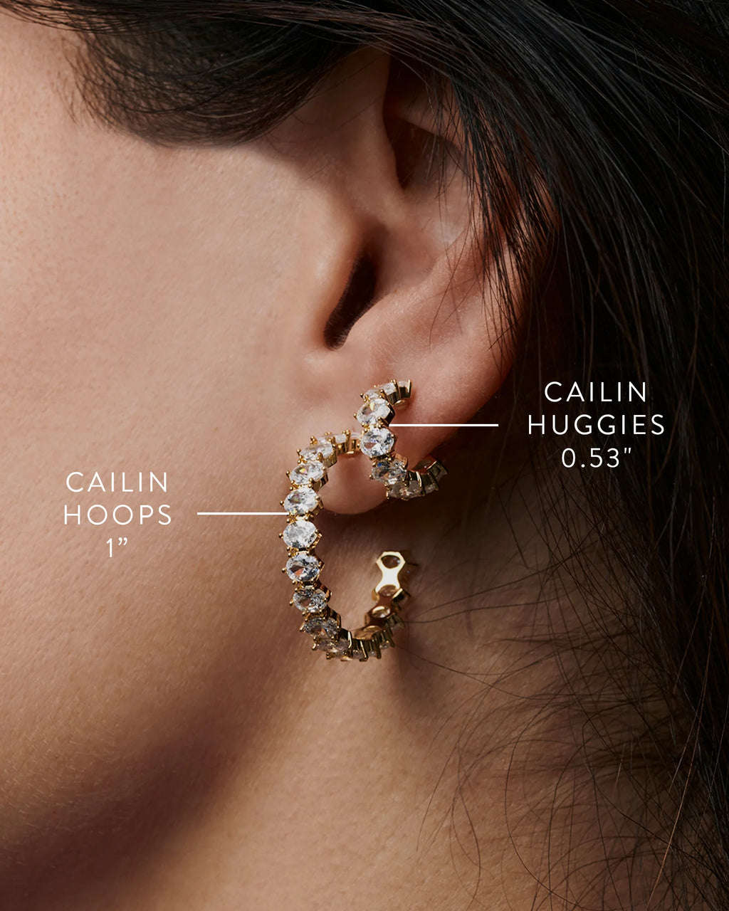 KS Cailin Crystal Hoop Earrings