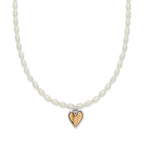 BRI Cascade Embrace Pearl Heart Necklace