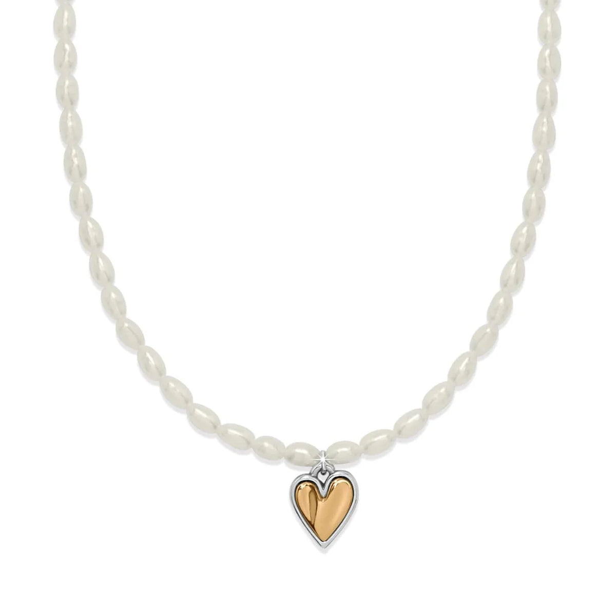 BRI Cascade Embrace Pearl Heart Necklace