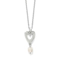 BRI Cascade Open Heart Pearl Petite Necklace