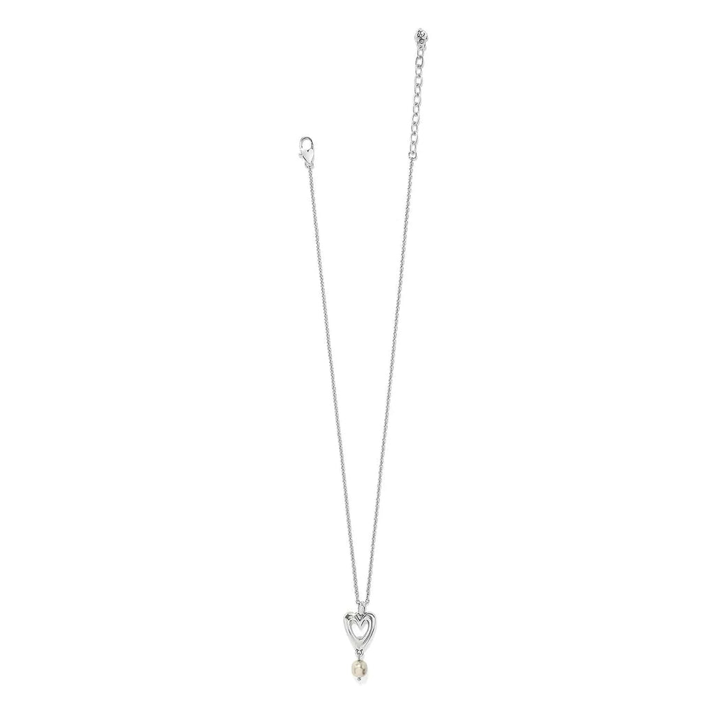 BRI Cascade Open Heart Pearl Petite Necklace