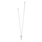 BRI Cascade Open Heart Pearl Petite Necklace