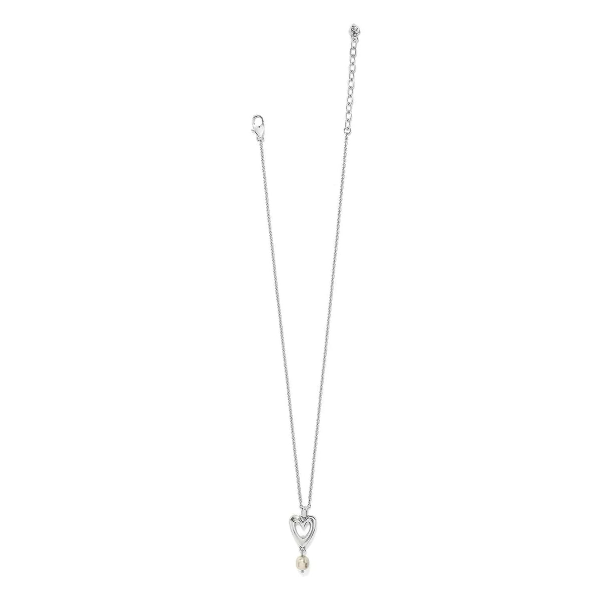 BRI Cascade Open Heart Pearl Petite Necklace
