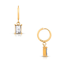 Load image into Gallery viewer, EV Chantel Baguette Huggie Hoop
