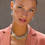 BRI Cleo Pave Link Necklace