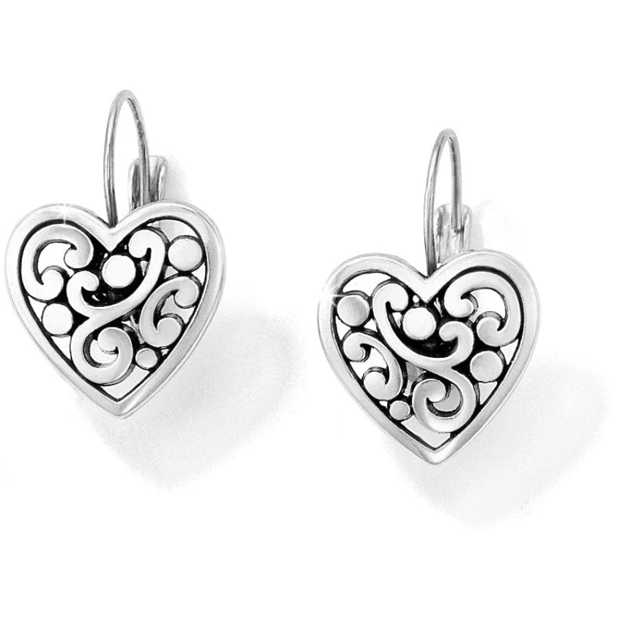 BRI Contempo Heart Leverback Earrings