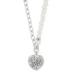 BRI Contempo Heart Pearl charm Necklace