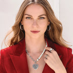 BRI Contempo Heart Pearl charm Necklace
